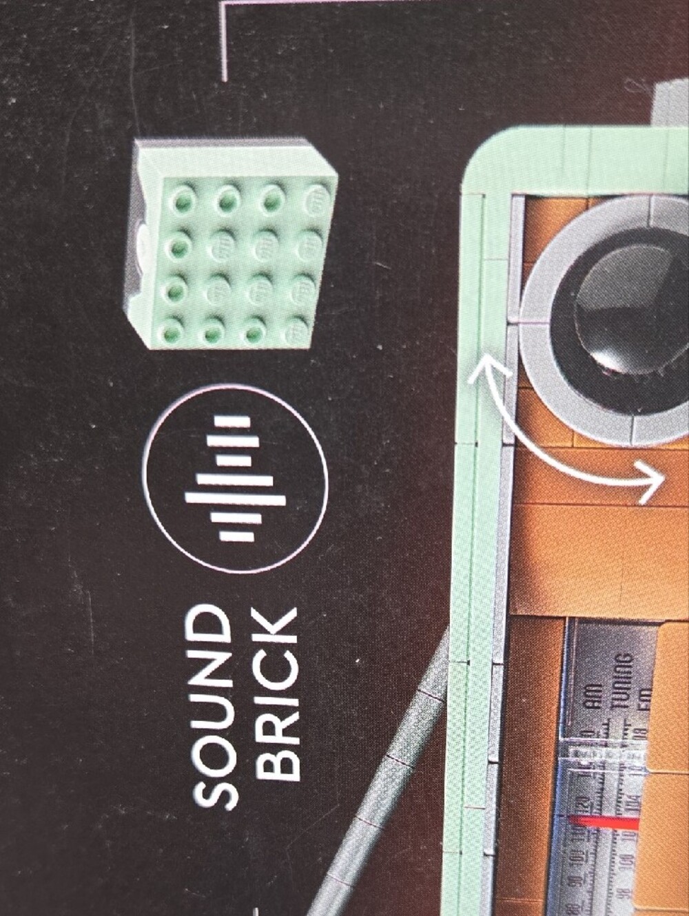 Lego Mint Green and Brown Retro Radio Set - Picture 5 of 5